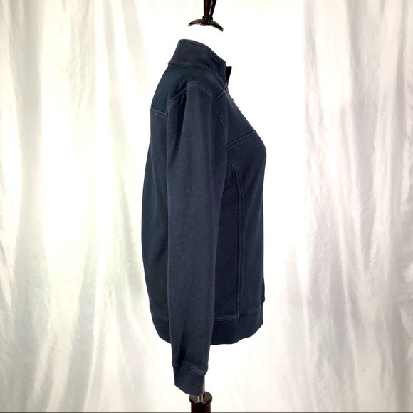 Vineyard Vines navy quarter zip sweatshirt pullover woven cotton shoulders XS - Picture 4 of 10